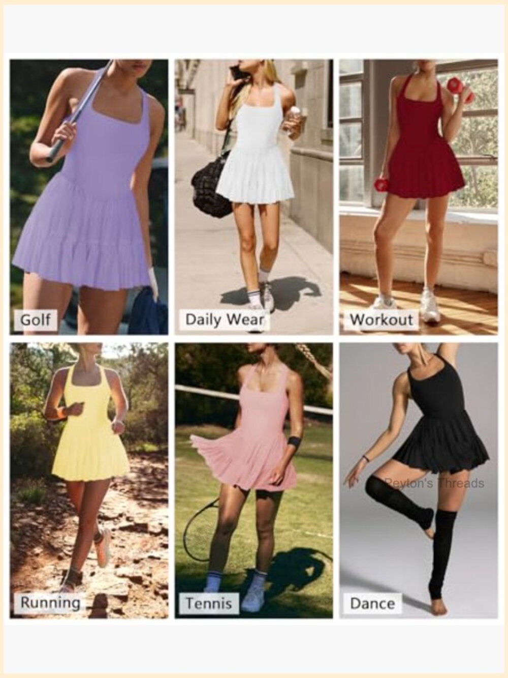 Women's Tennis Flowy Pleated Ruffle Athletic Dress Halter Neck Sleeveless Mini - Picture 5 of 6